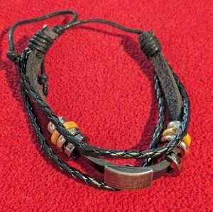 Think Leather Bracelet For Men Adjustable